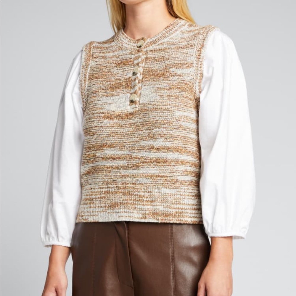 Veronica beard mixed media summer sweater